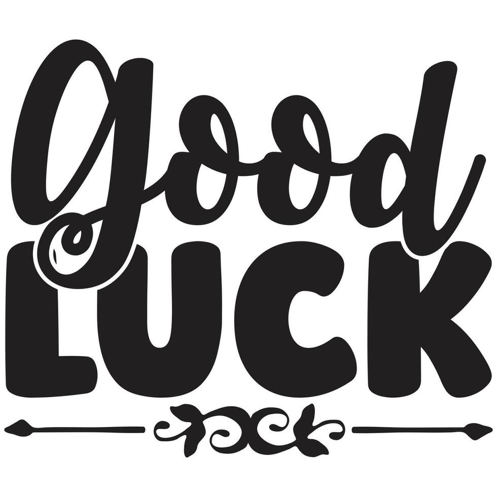 good luck design vector