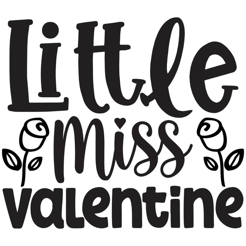 little miss valentine vector
