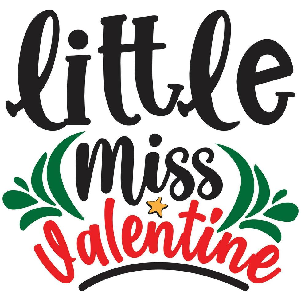 little miss valentine vector