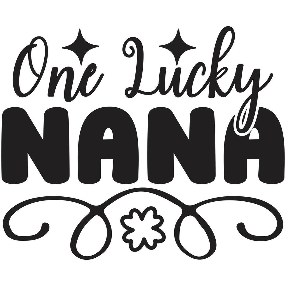 one lucky nana vector