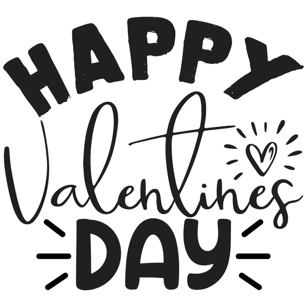 happy valentines day vector