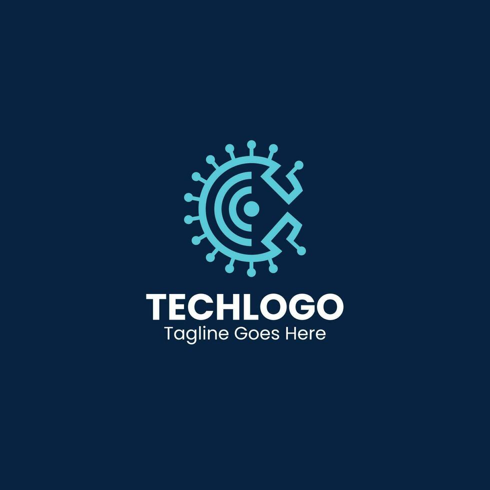 Artificial Intelligence Company Logo, Tech Company Logo Design vector