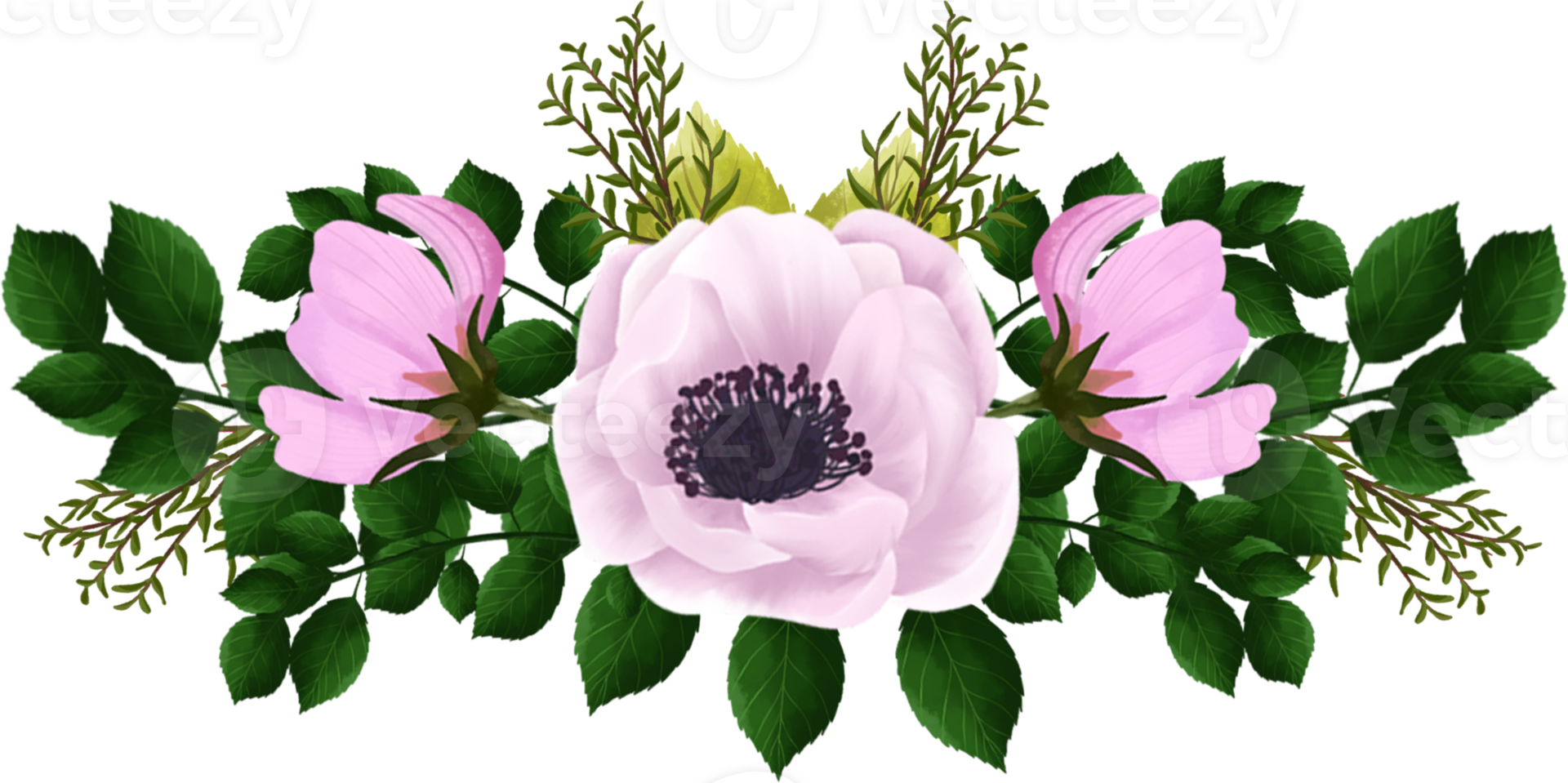 Pretty White Pink Floral Arrangement png