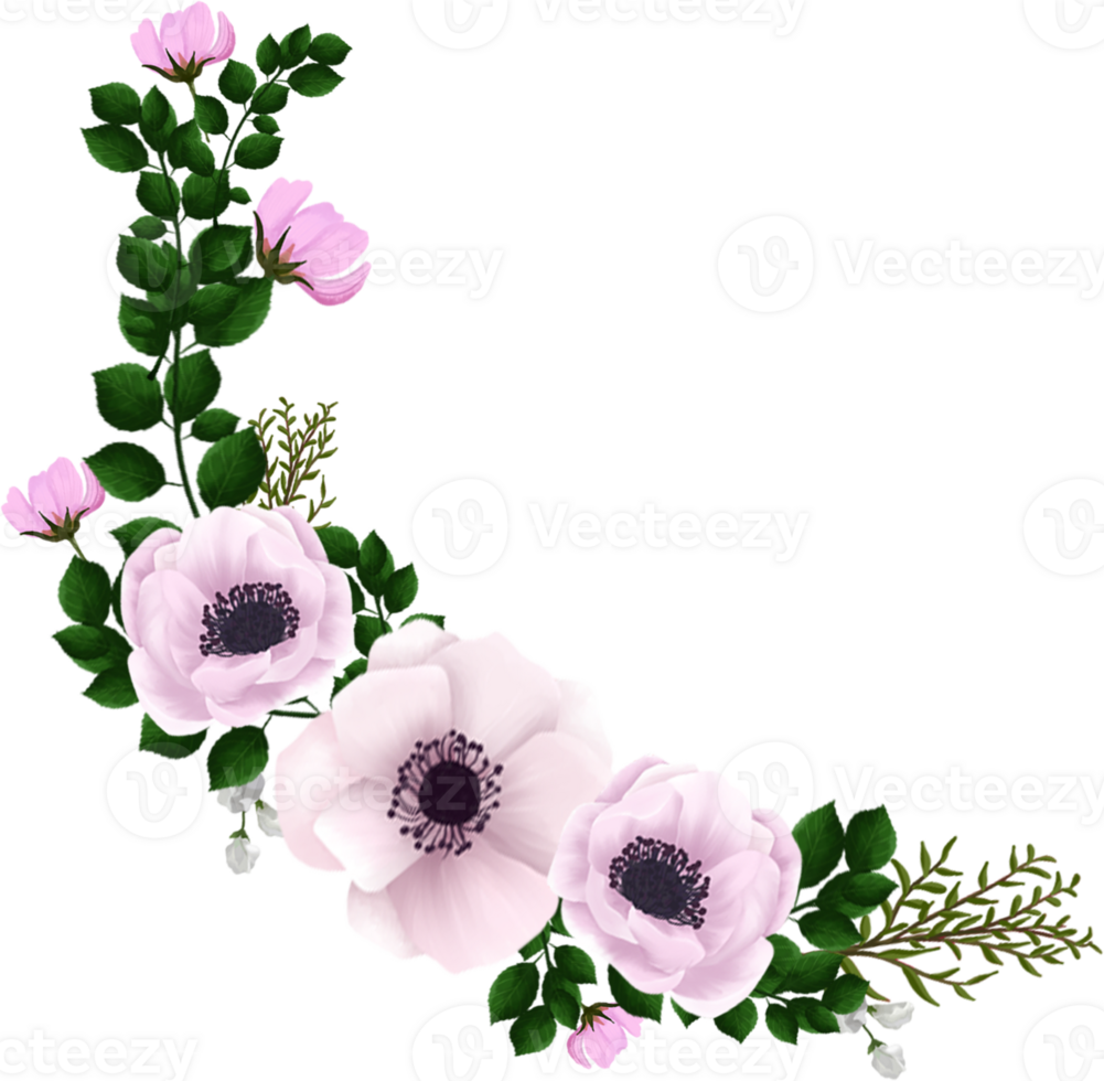 Pretty White Pink Floral Arrangement png
