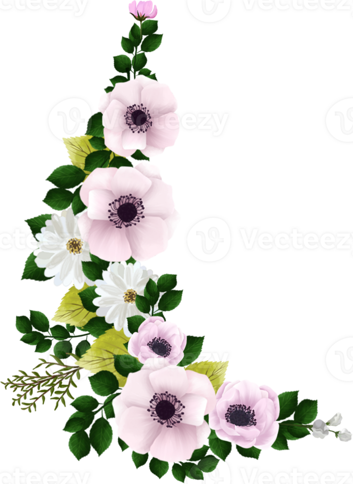 Pretty White Pink Floral Arrangement png