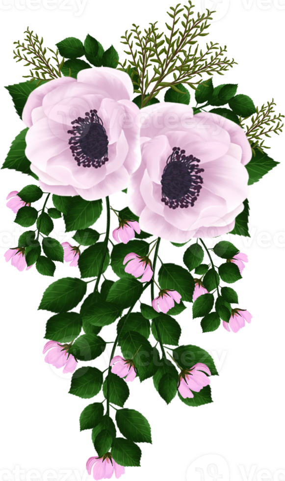 Pretty White Pink Floral Arrangement png