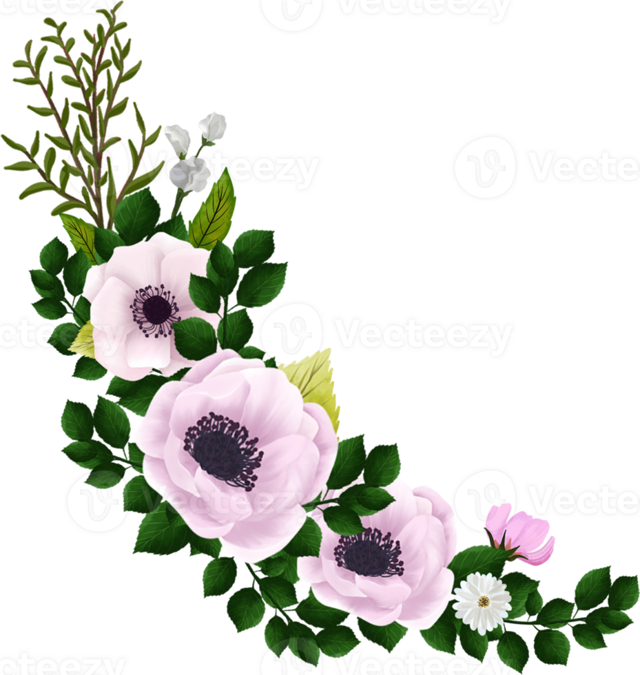 Pretty White Pink Floral Arrangement png
