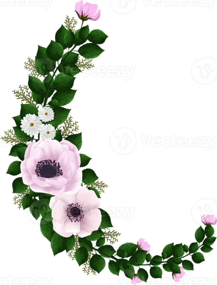 Pretty White Pink Floral Arrangement png