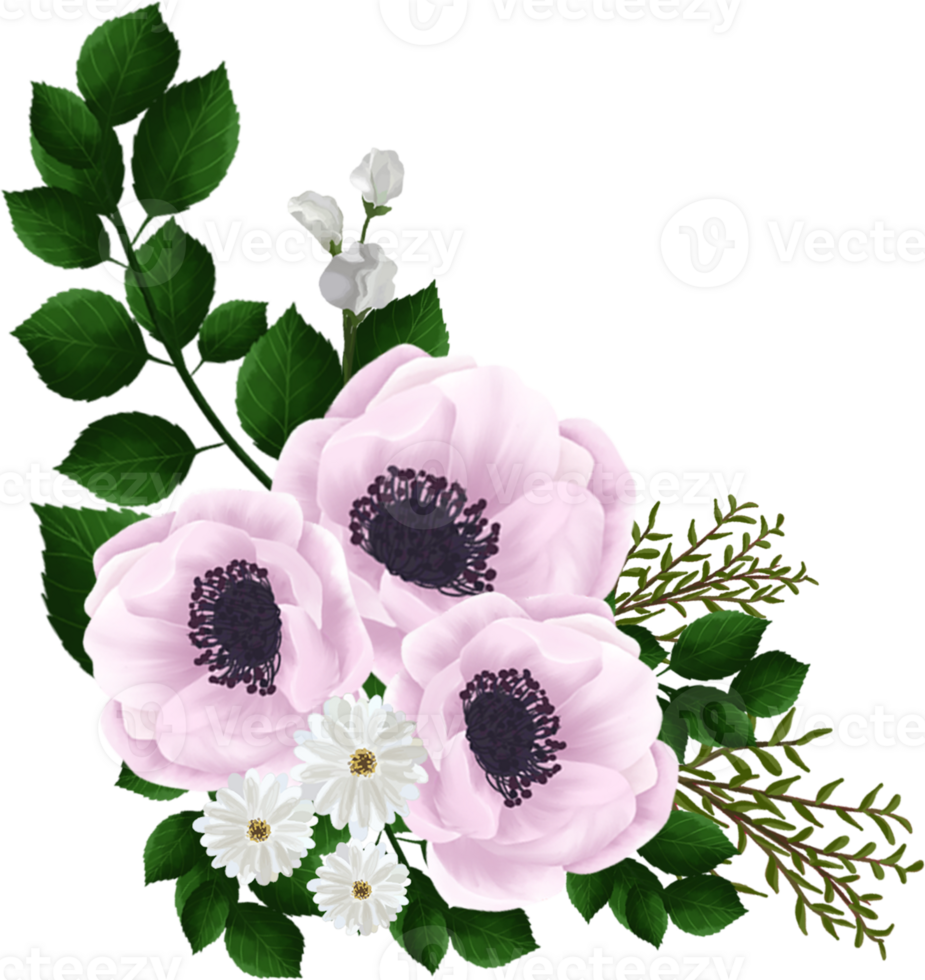 Pretty White Pink Floral Arrangement png