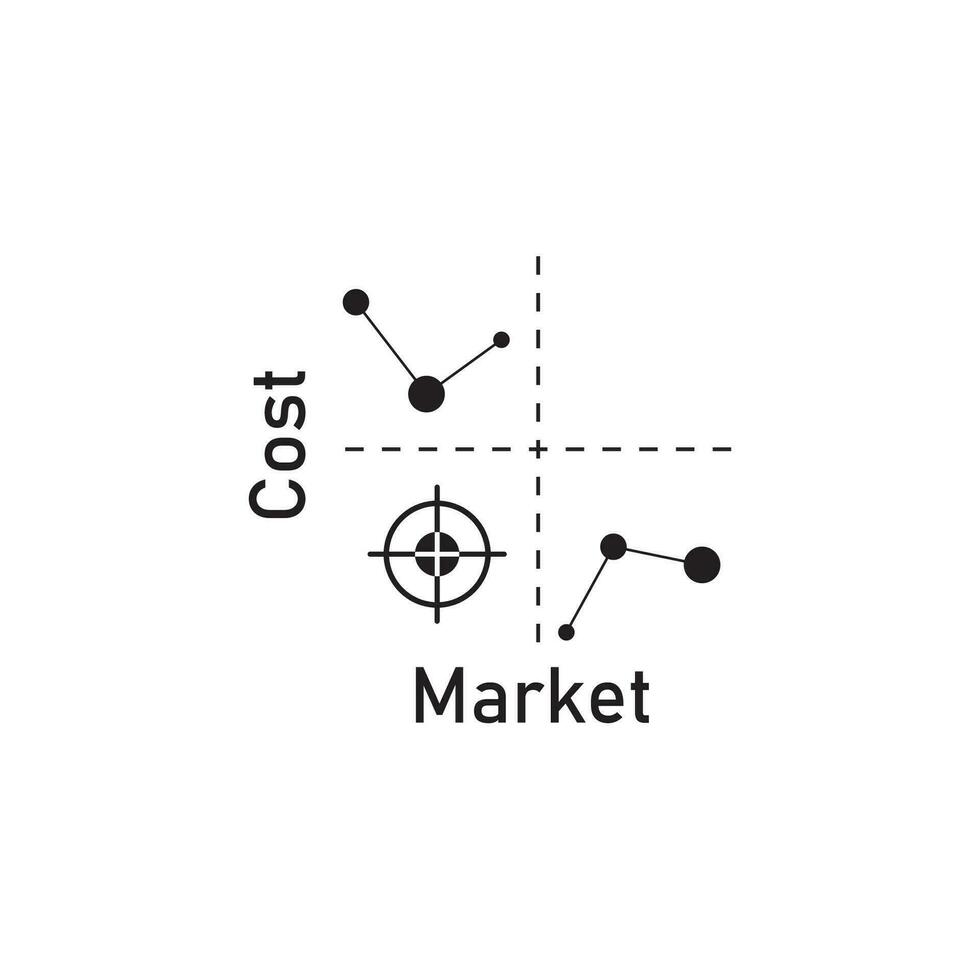 quadrant concept  diagram  logo illustration vector