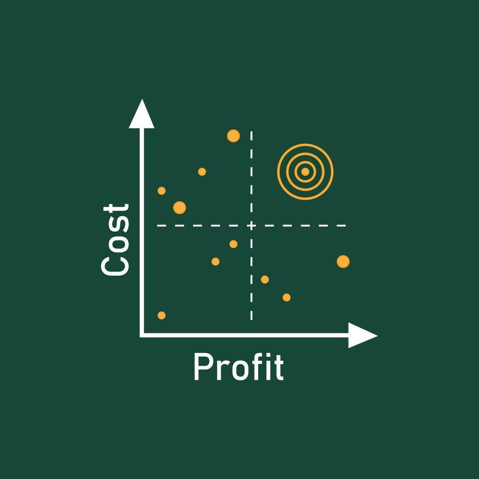 quadrant concept  diagram  logo illustration vector