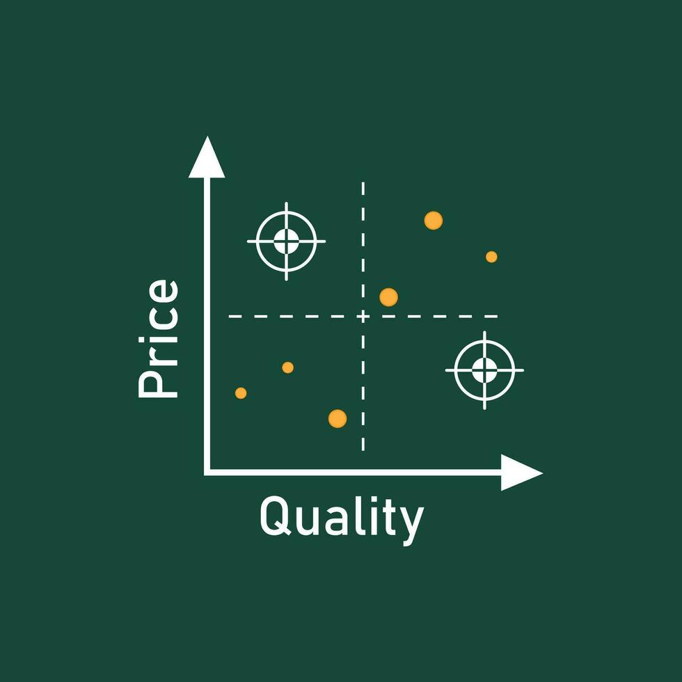 quadrant concept  diagram  logo illustration vector