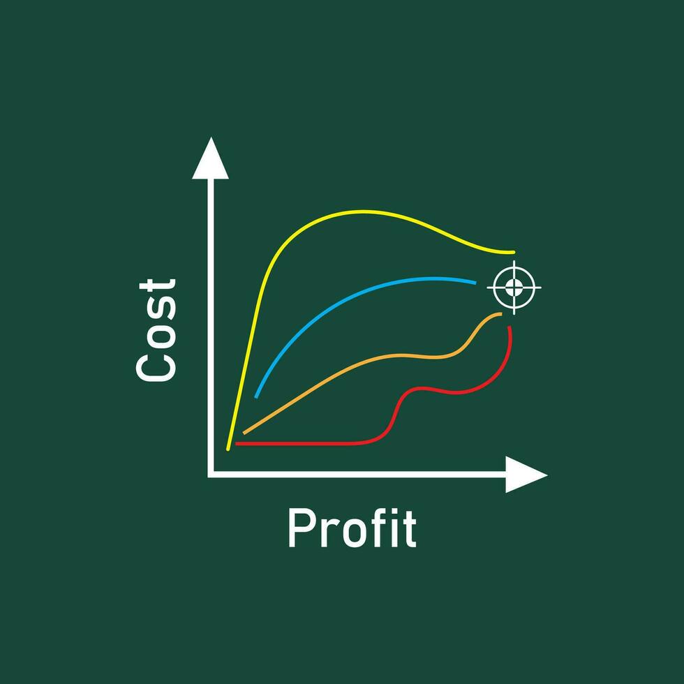 cuadrante concepto diagrama logo ilustración vector