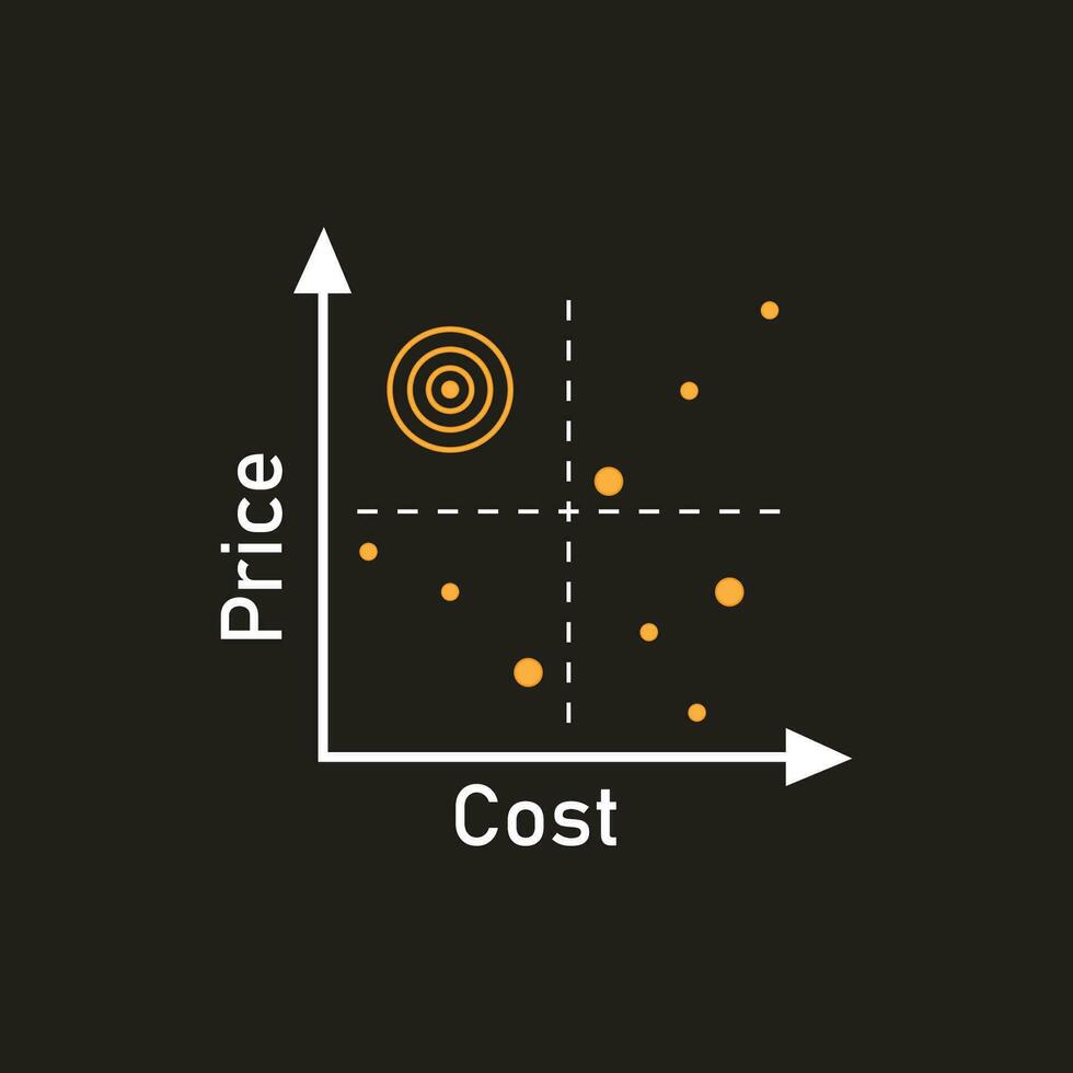 quadrant concept  diagram  logo illustration vector