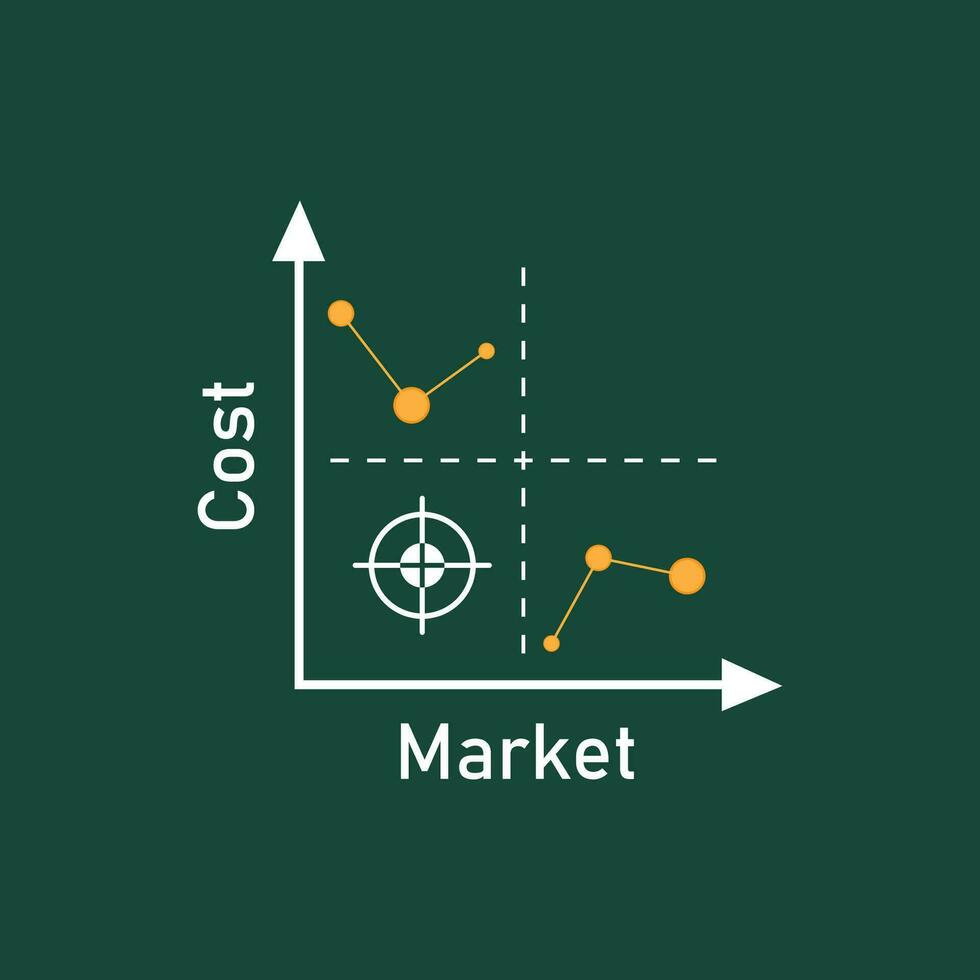 quadrant concept  diagram  logo illustration vector