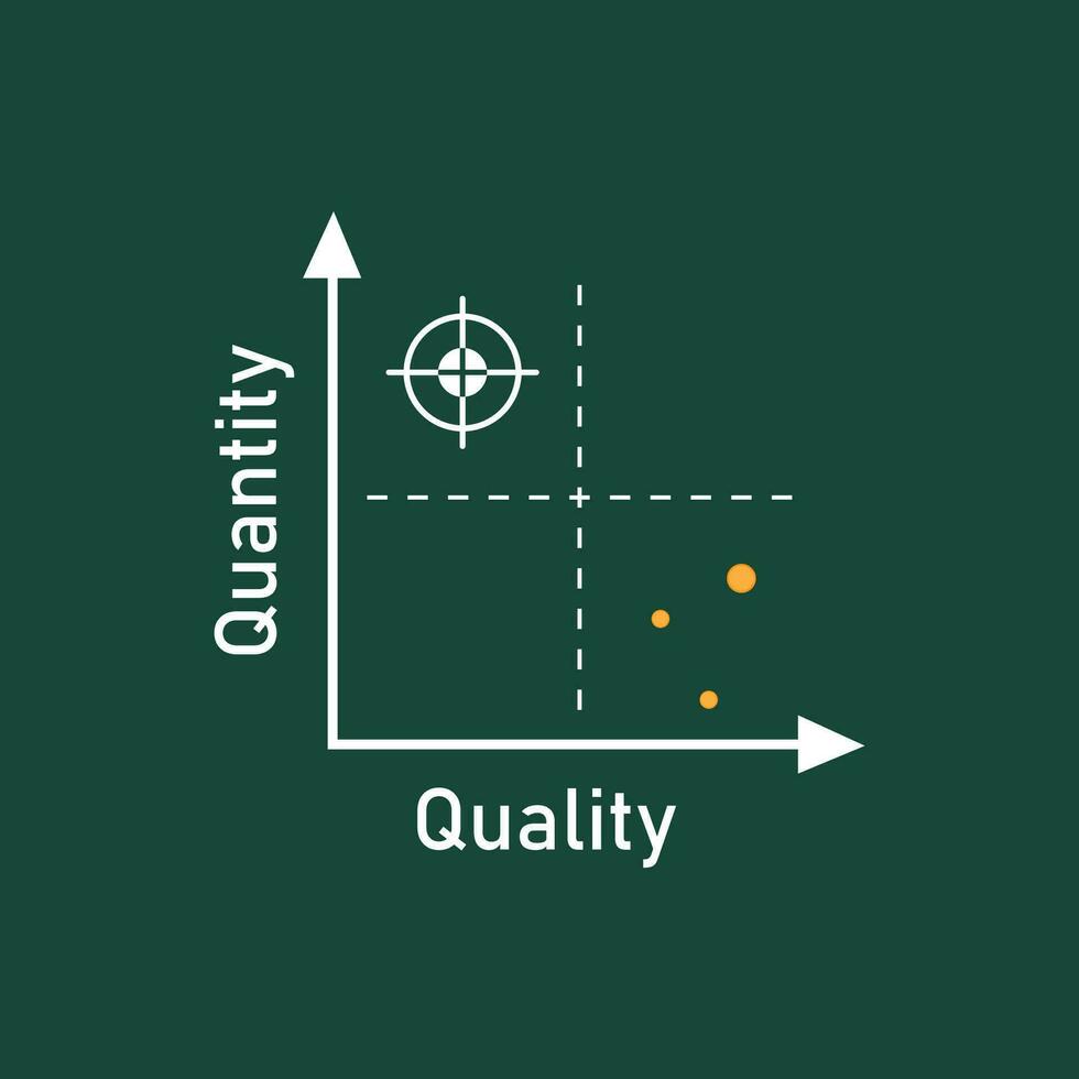 cuadrante concepto diagrama logo ilustración vector