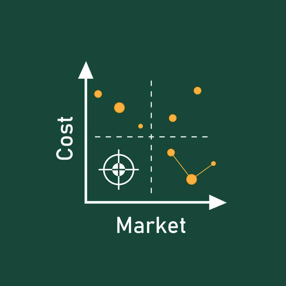 quadrant concept  diagram  logo illustration vector