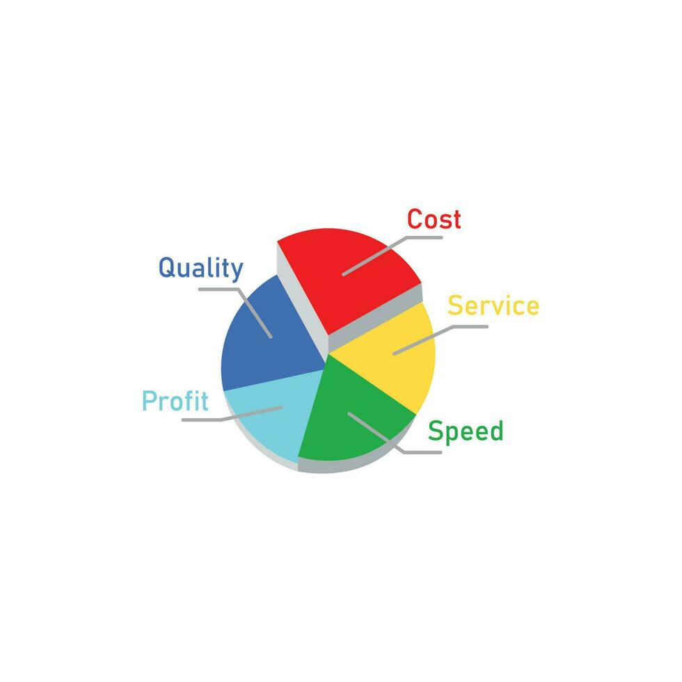 quadrant concept  diagram  logo illustration vector