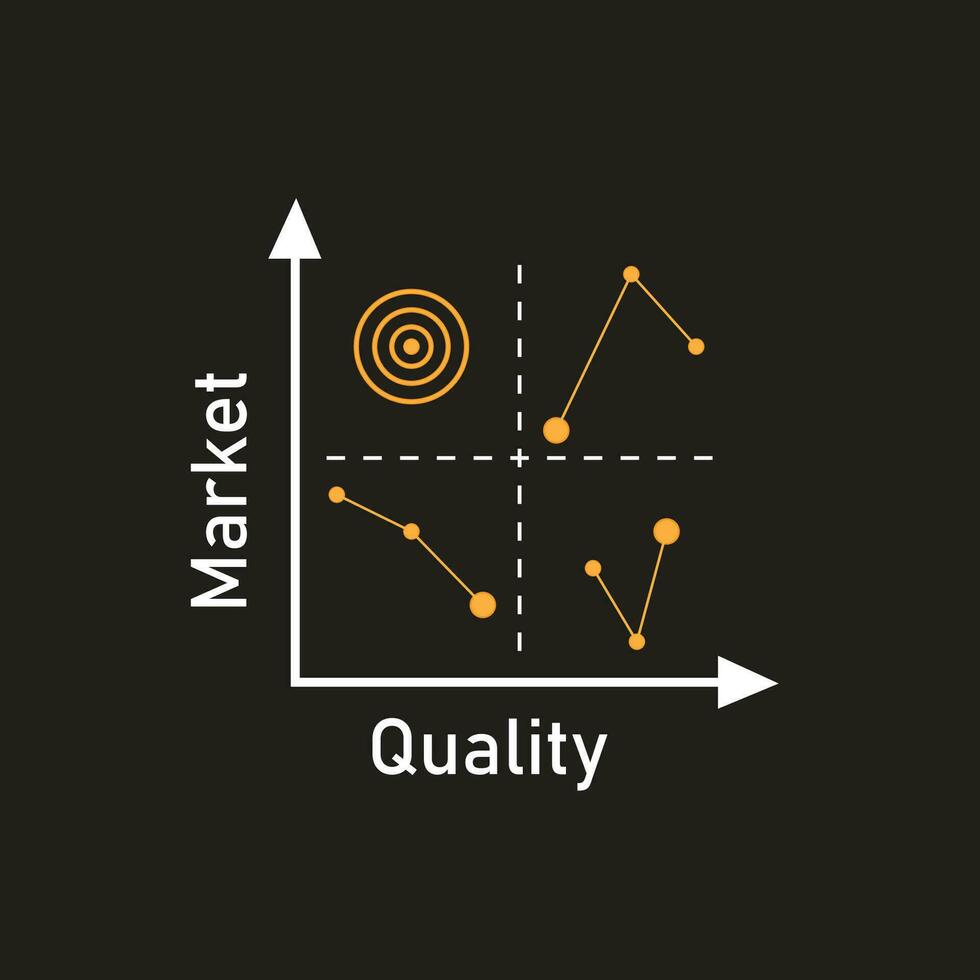 quadrant concept  diagram  logo illustration vector