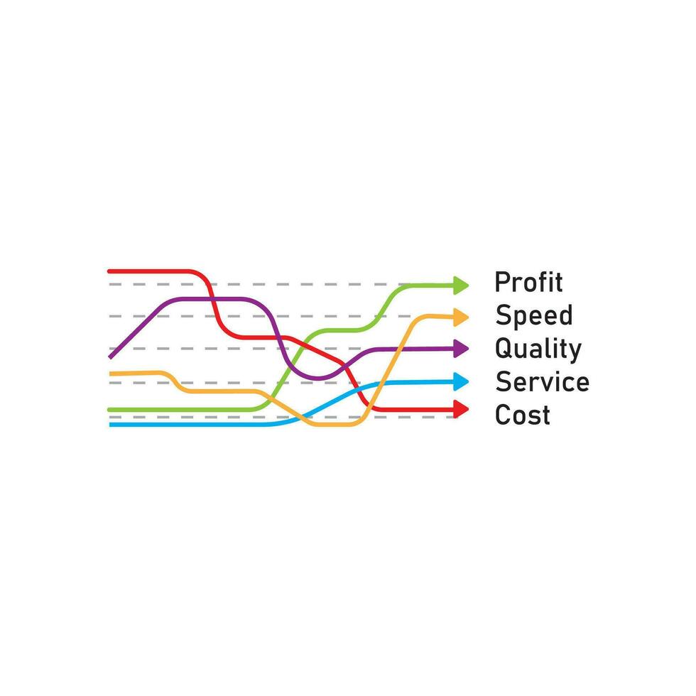 quadrant concept  diagram  logo illustration vector