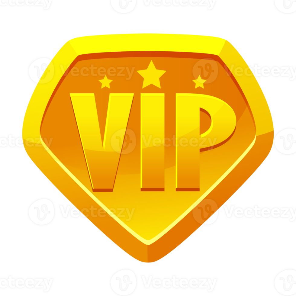 Game UI VIP con Gold Diamond png