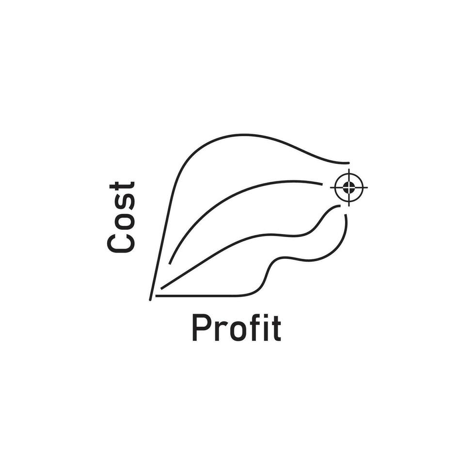 cuadrante concepto diagrama logo ilustración vector