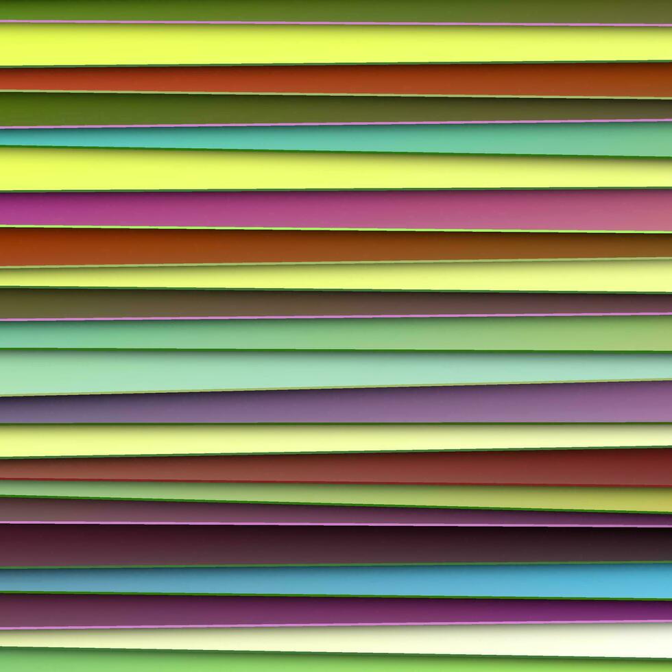 Paper cut Multicolored Horizontal Striped Background vector