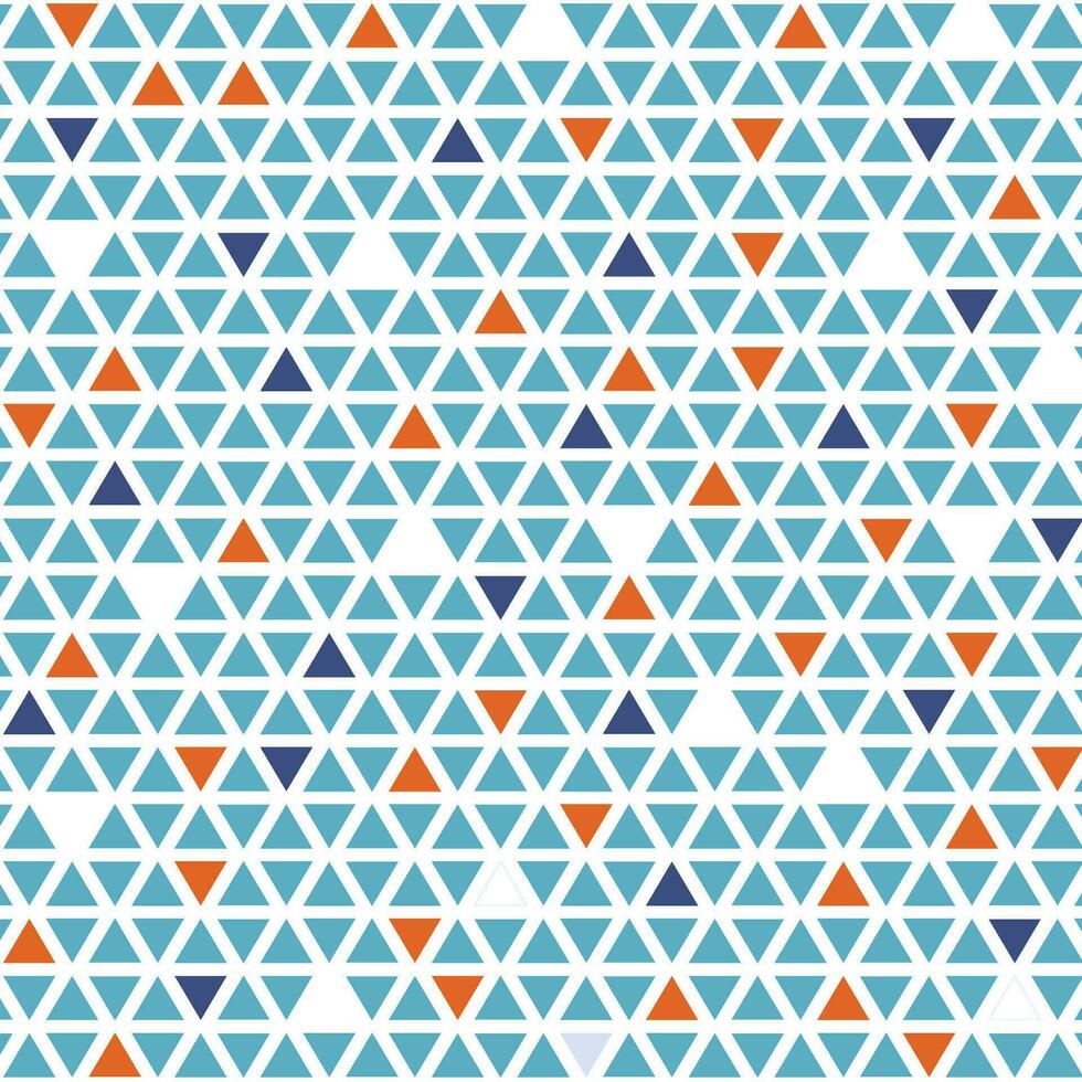 Blue Orange Geometric Small Triangle Pattern vector