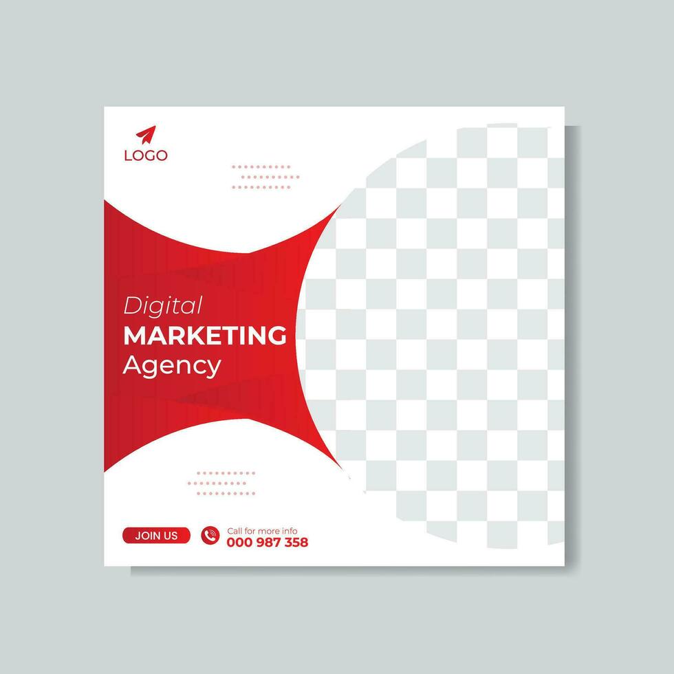 Modern elegant corporate social media post design template. vector