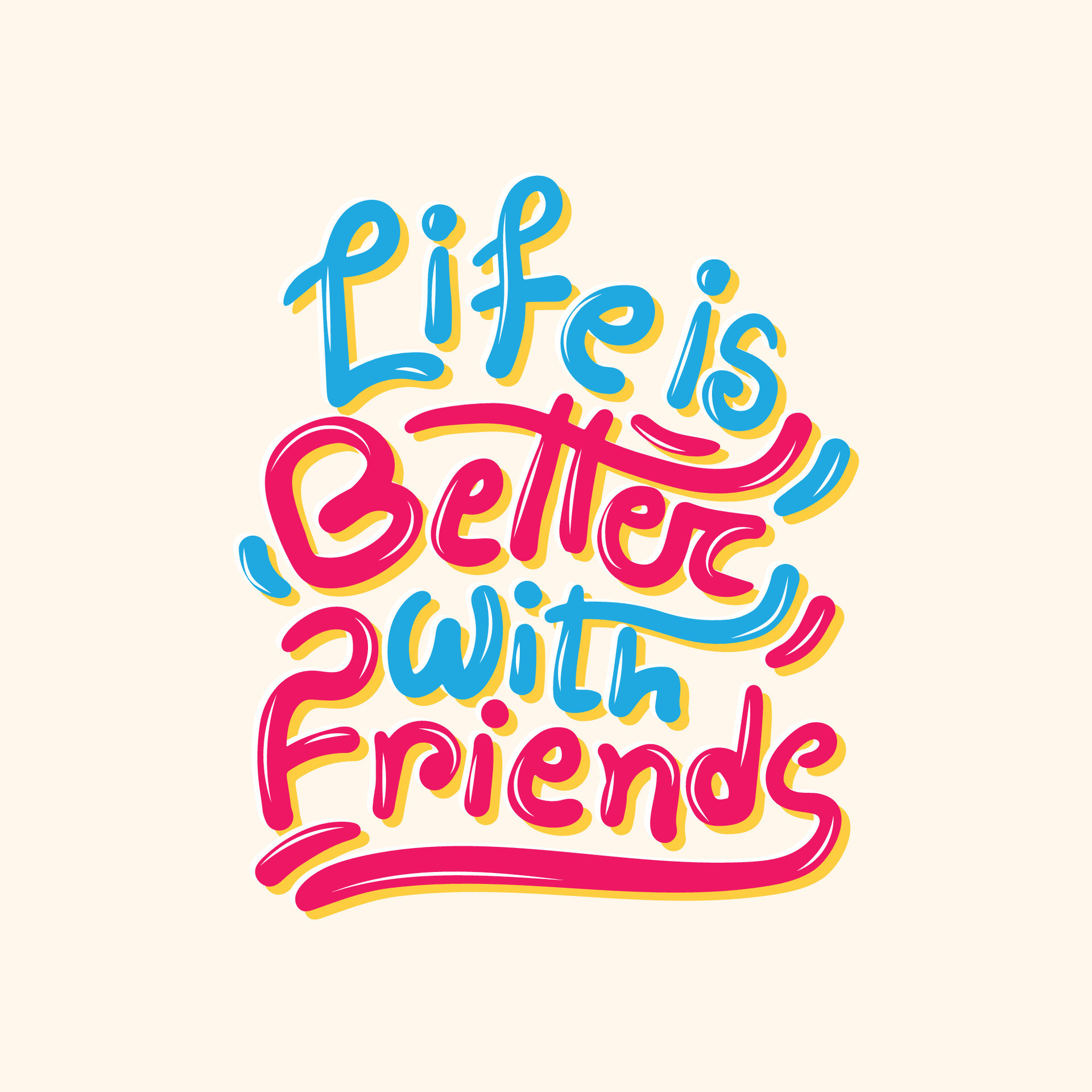 Free hand drawn typography illustration for the t shirt quote Life is