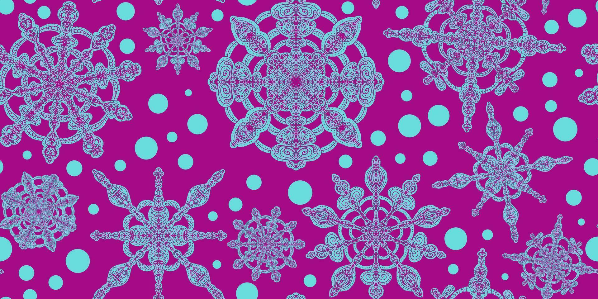 snowflakes on purple fabric vector