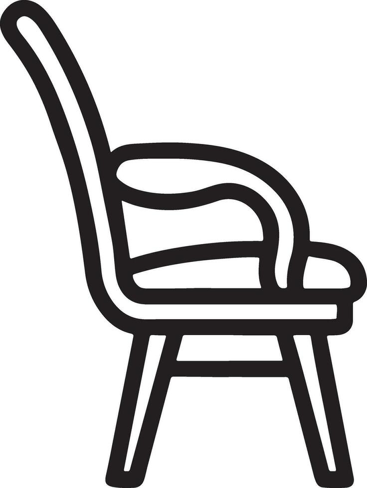 Modern Chair Design for Stylish Home Interior - Furniture Outline Icon vector