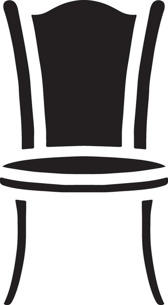 Modern Chair Design for Stylish Home Interior - Furniture Silhouette Icon vector