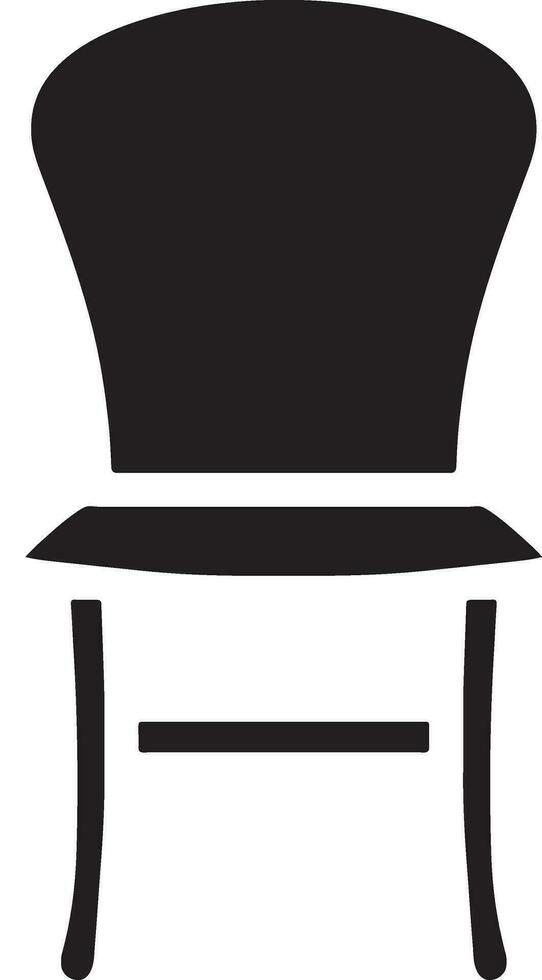 Modern Chair Design for Stylish Home Interior - Furniture Silhouette Icon vector