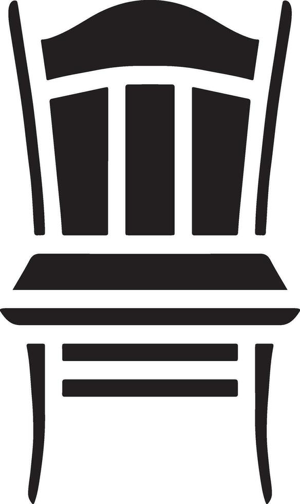 Modern Chair Design for Stylish Home Interior - Furniture Silhouette Icon vector