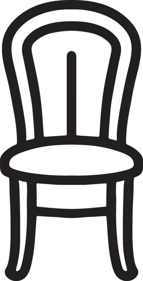 Modern Chair Design for Stylish Home Interior - Furniture Outline Icon vector