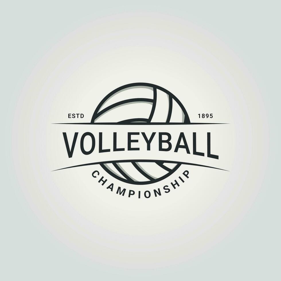 simple logotype of volleyball icon design, illustration vector of volleyball championship