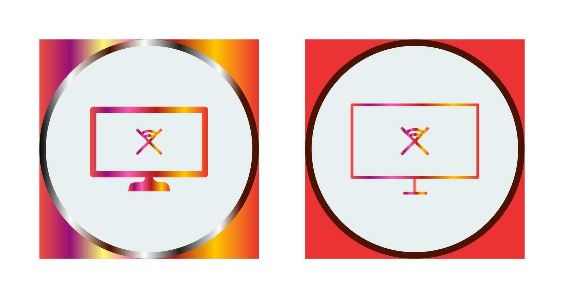 Unique Disconnected Network Vector Icon