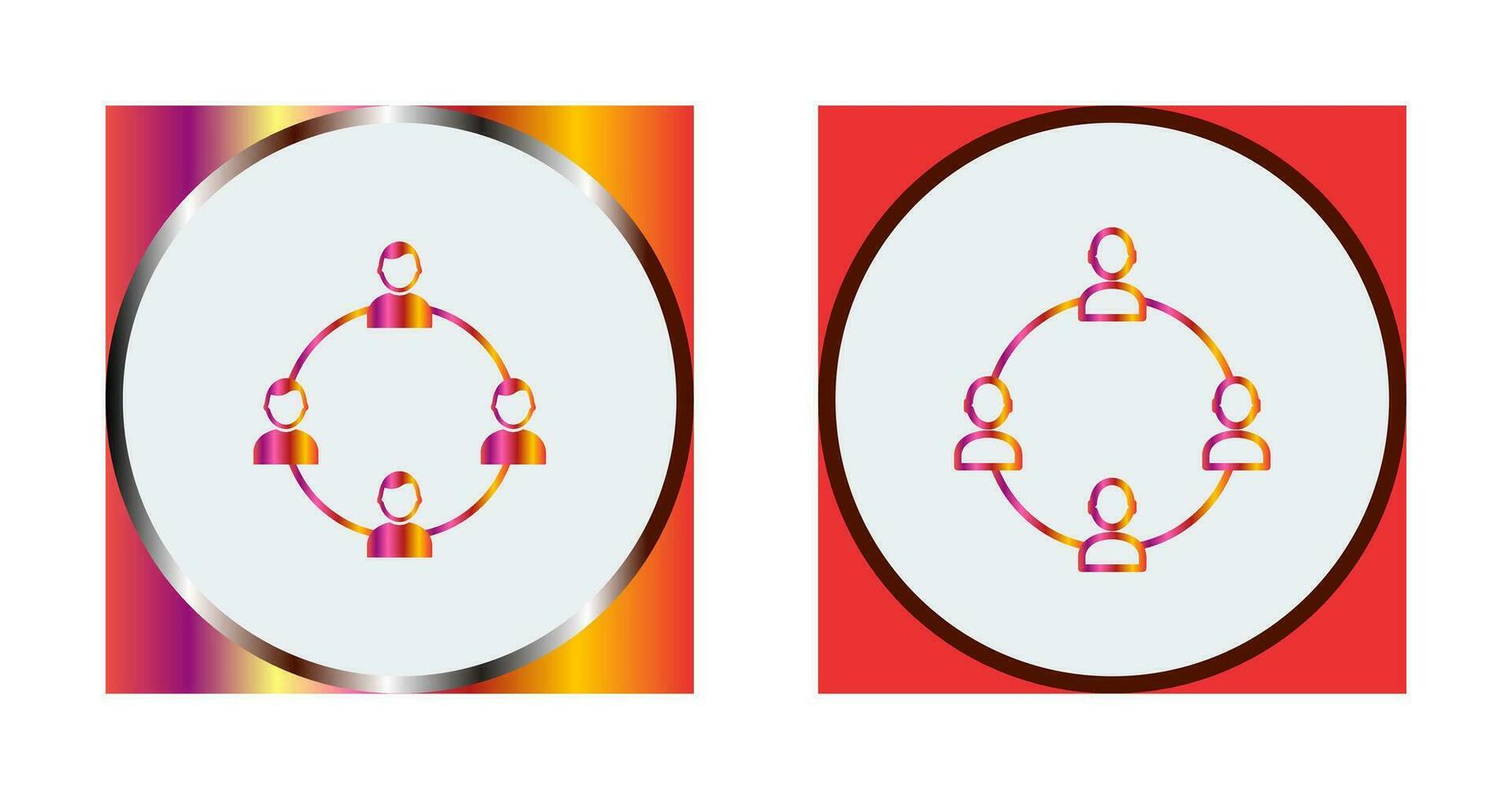 Unique Network Group Vector Icon