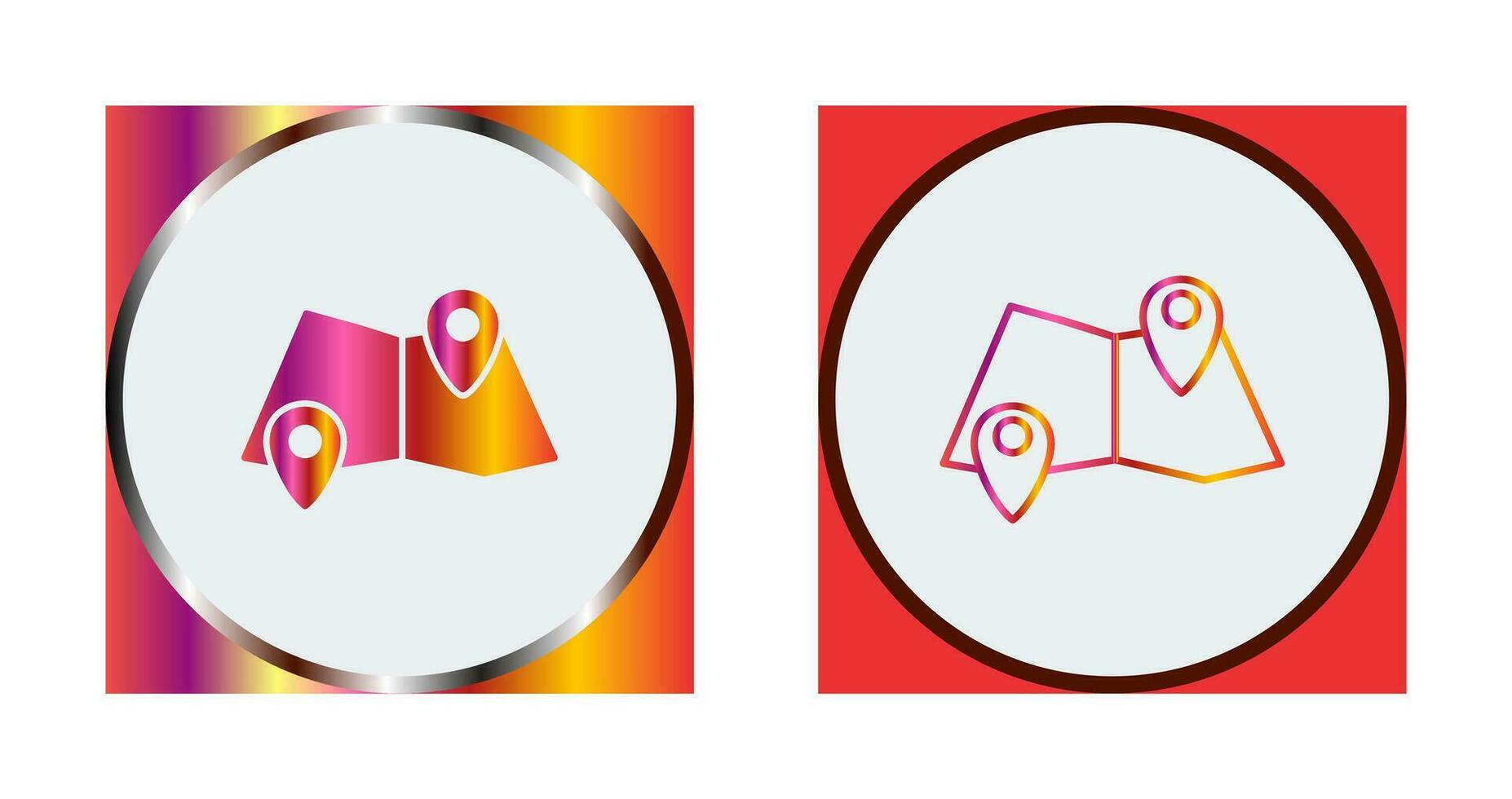 Folded Map Vector Icon