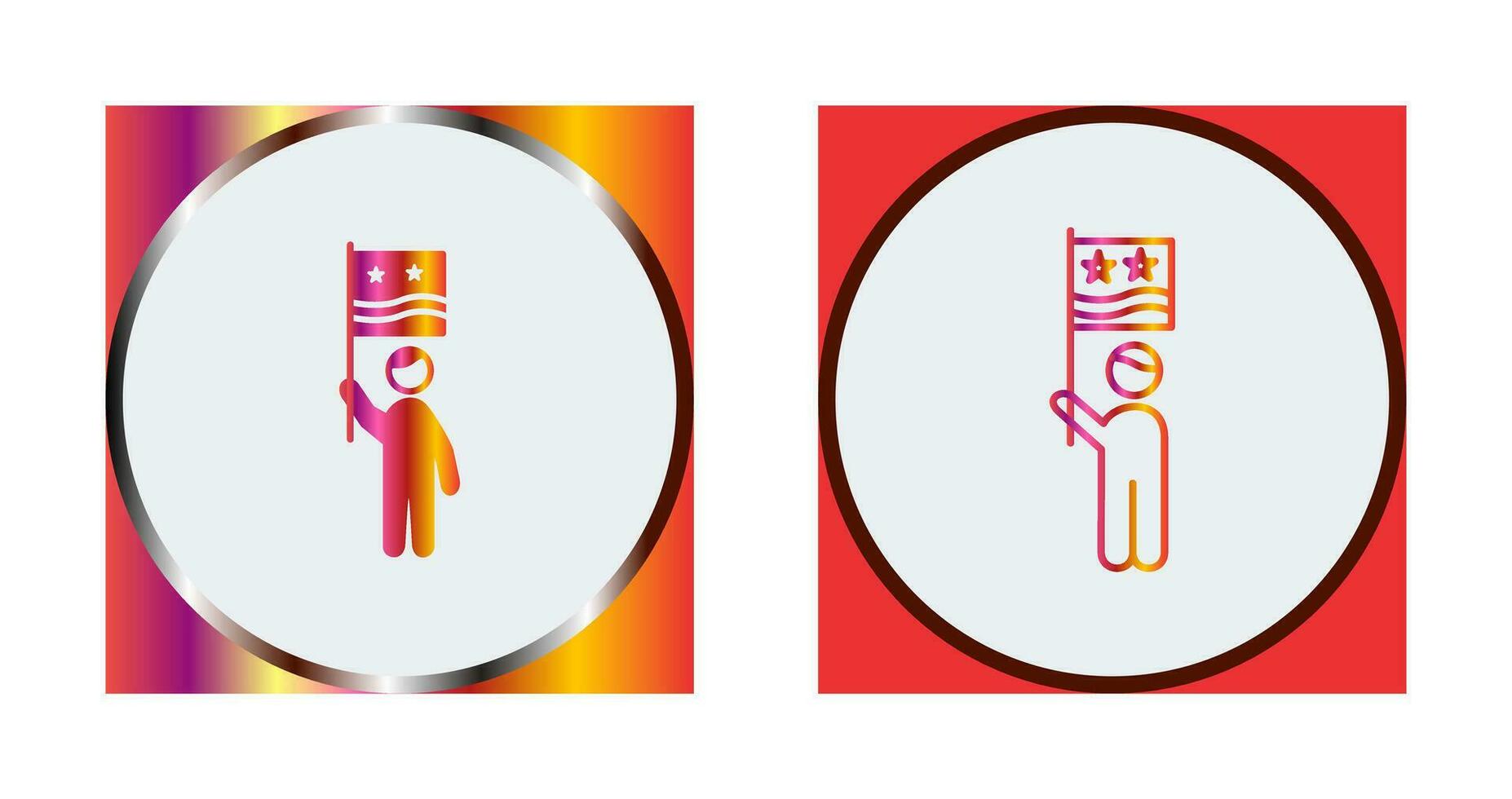 Raising Flag Vector Icon