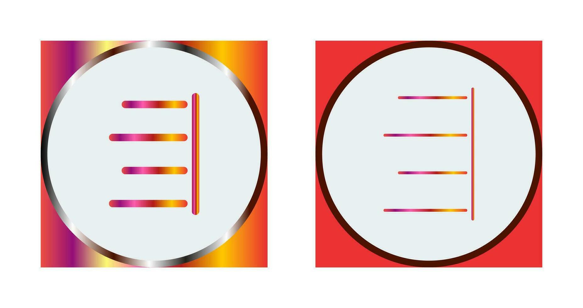 Unique Right Align Vector Icon