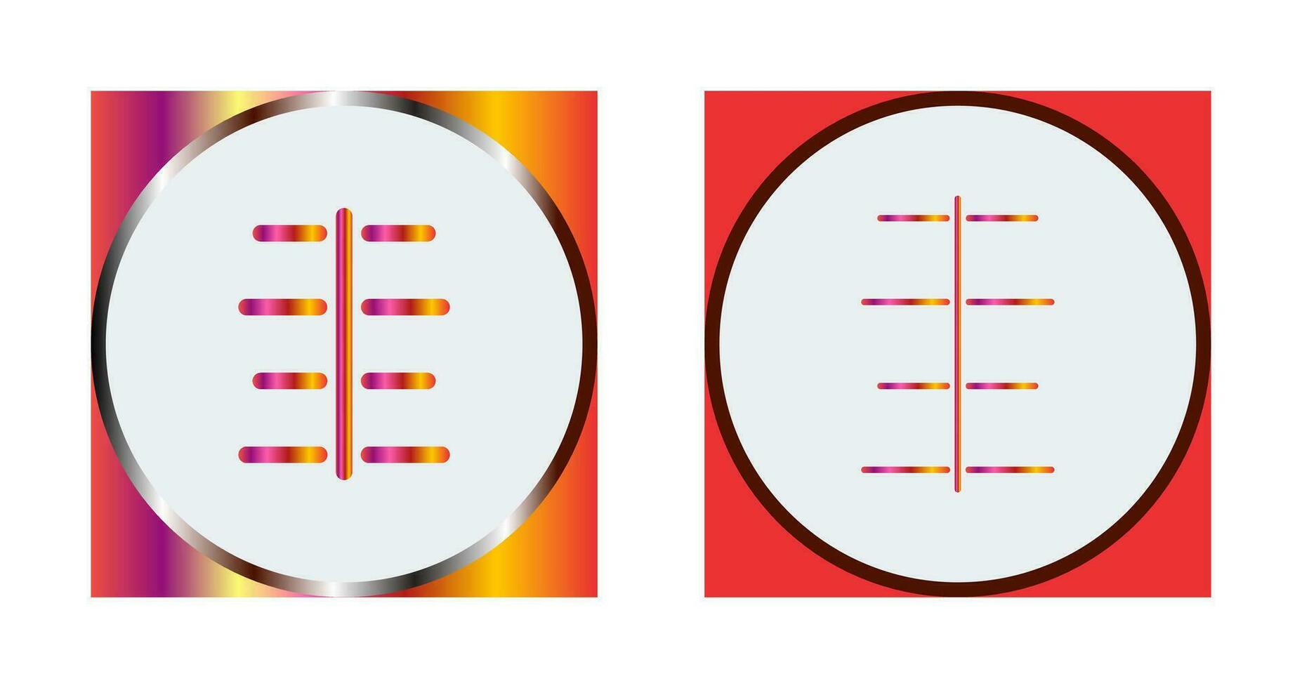 Unique Center Align Vector Icon