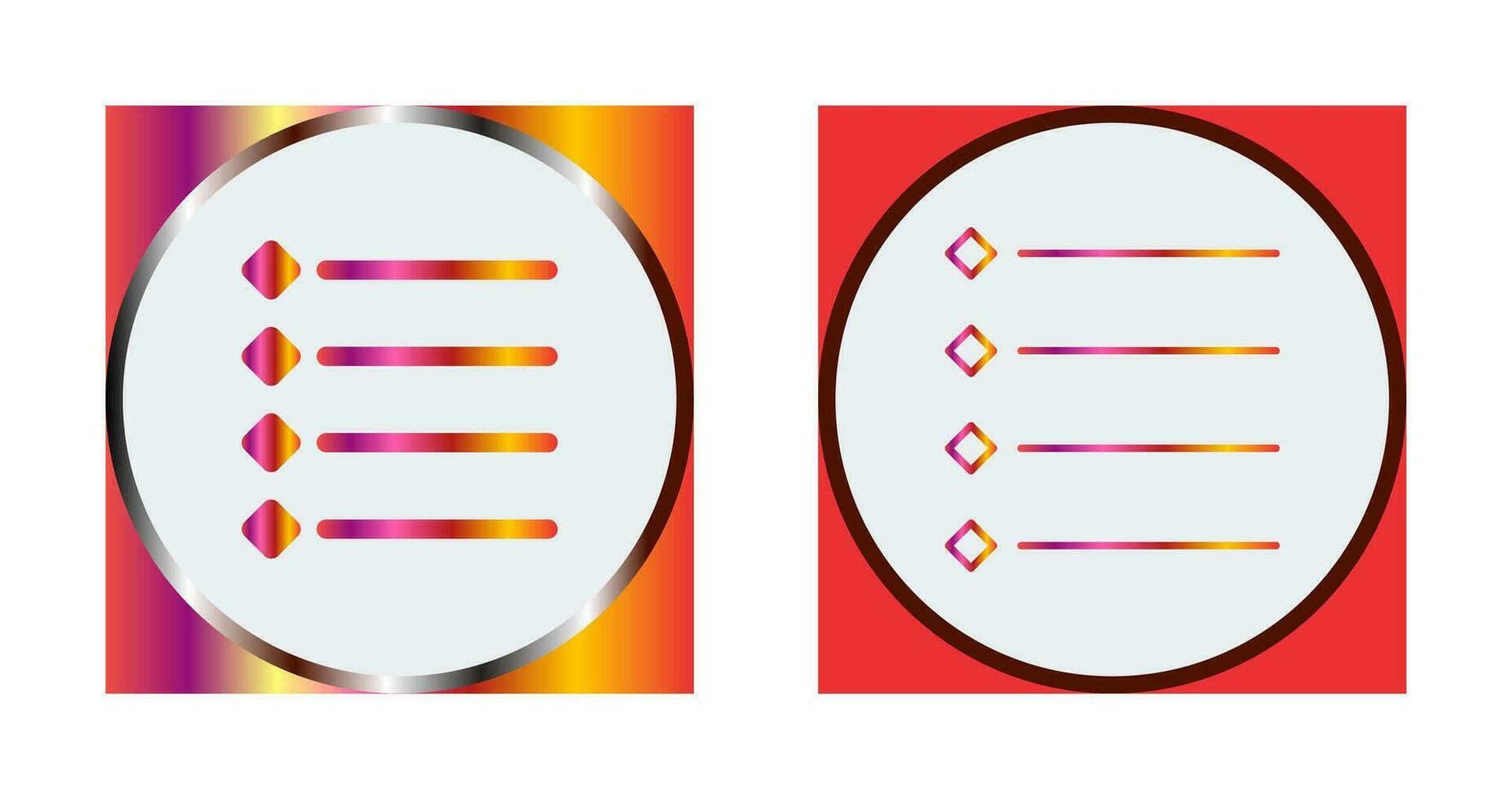 Unique Bulleted list Vector Icon