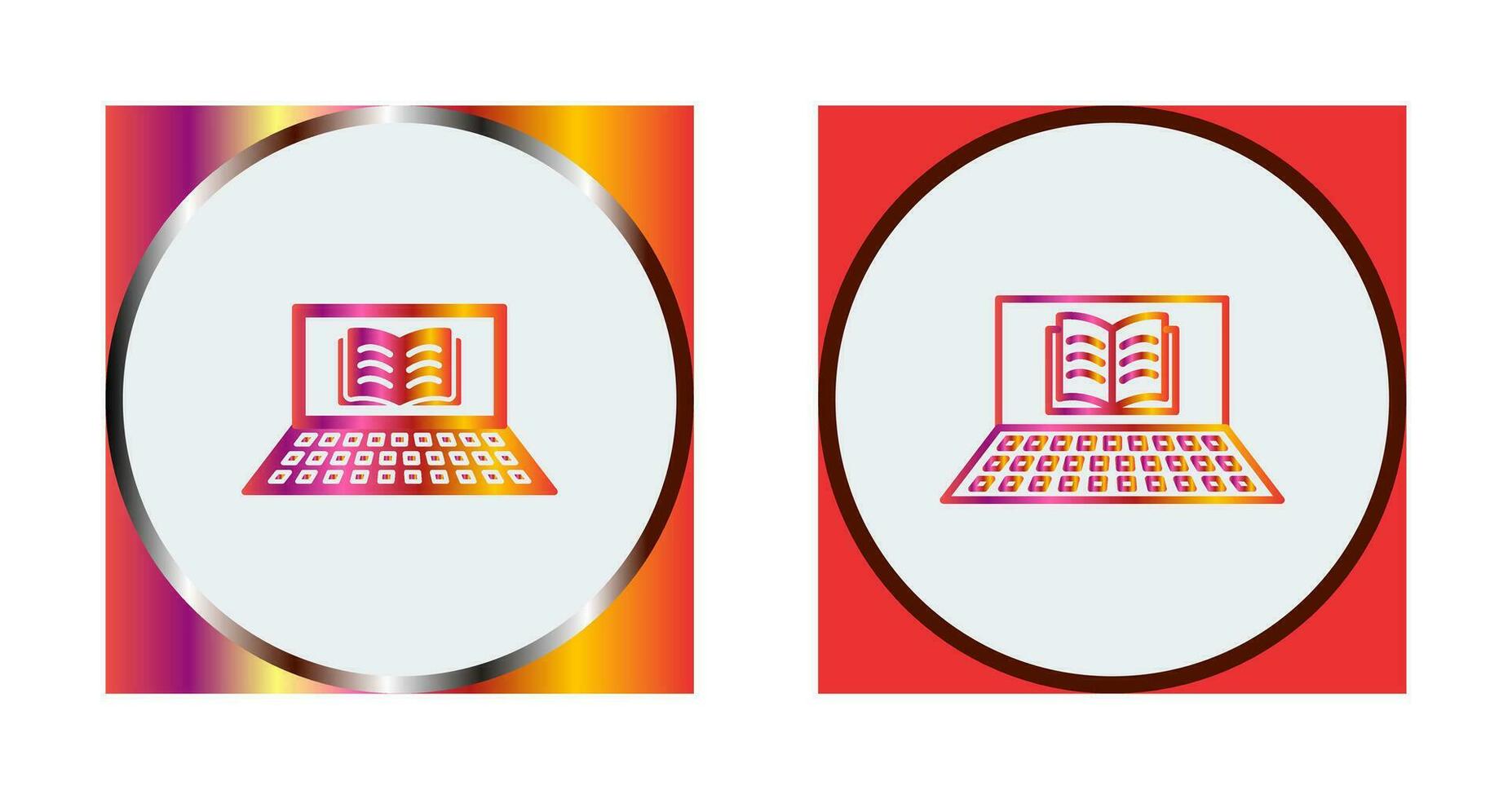 Unique Online Books Vector Icon