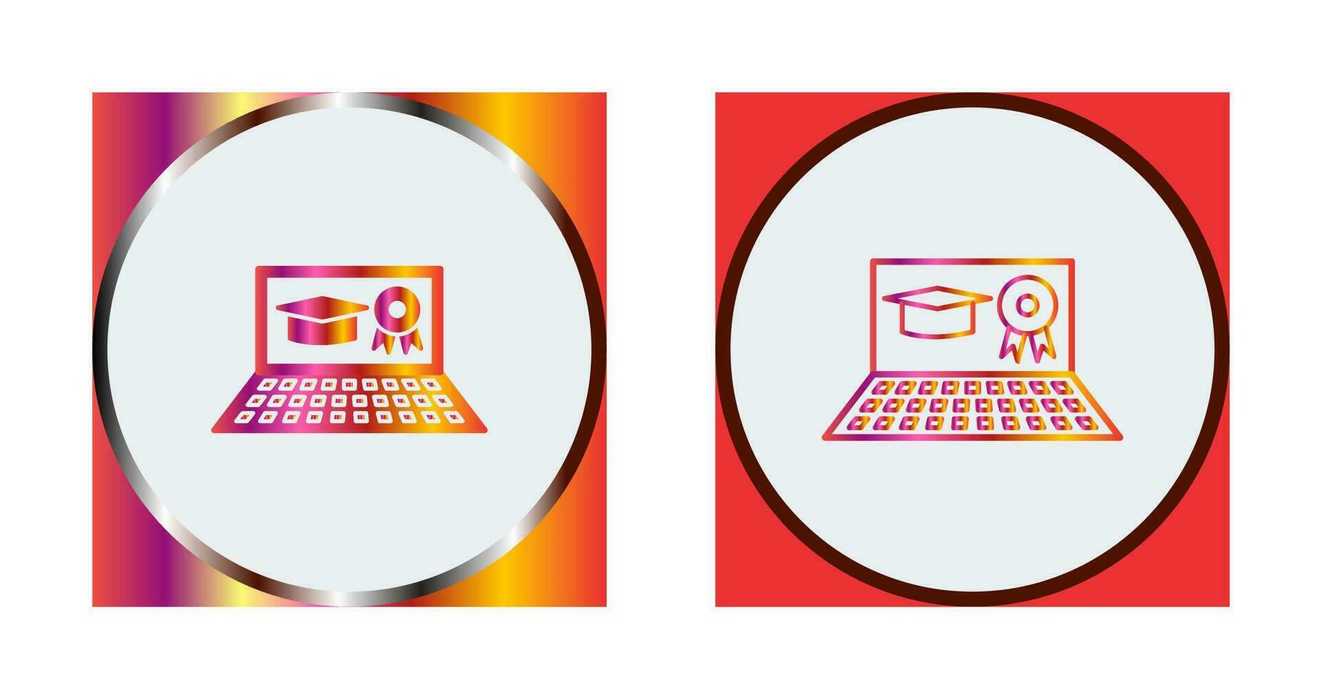 Unique Online Degree Vector Icon
