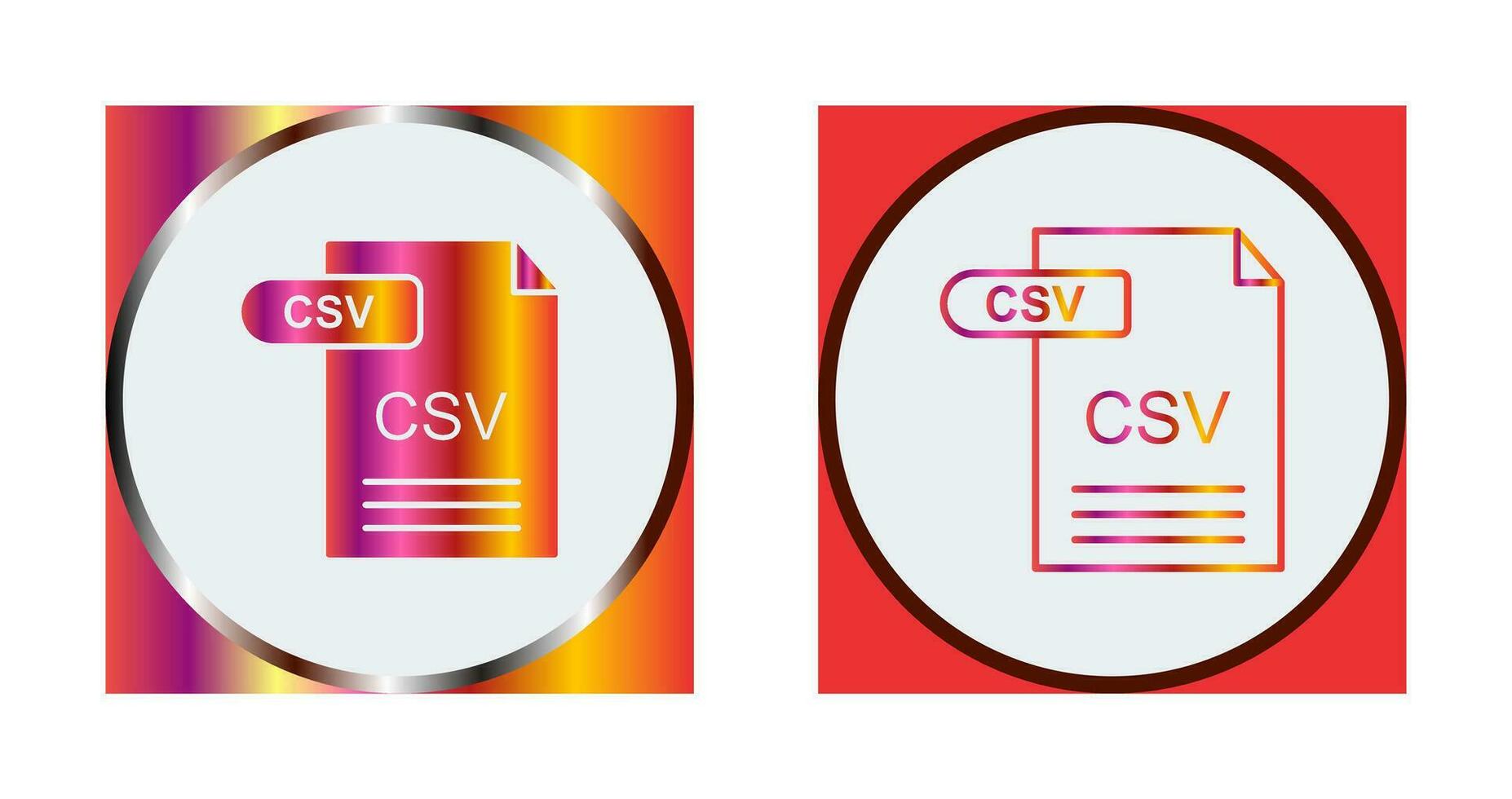 icono de vector csv