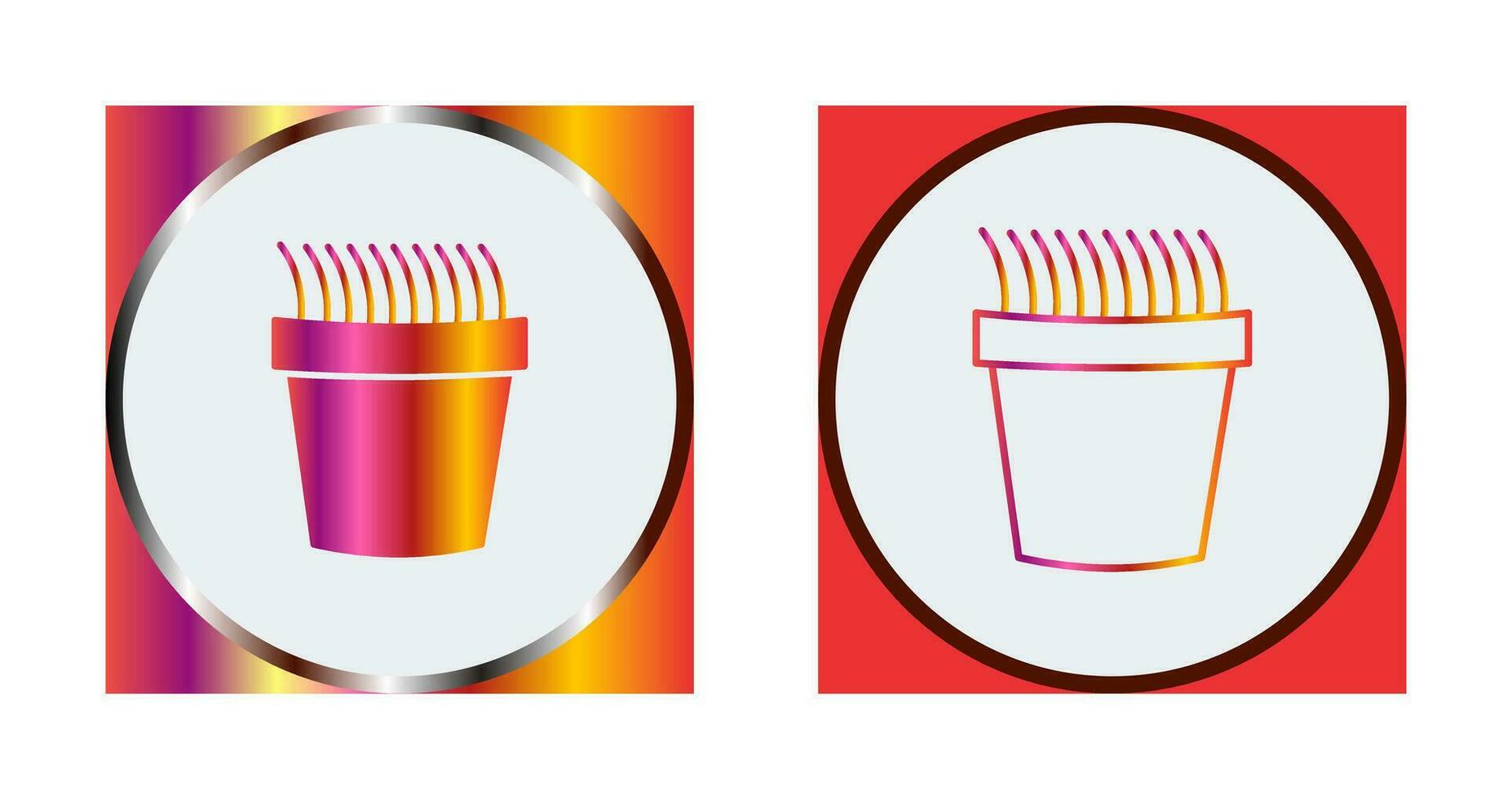 Grass Pot Vector Icon