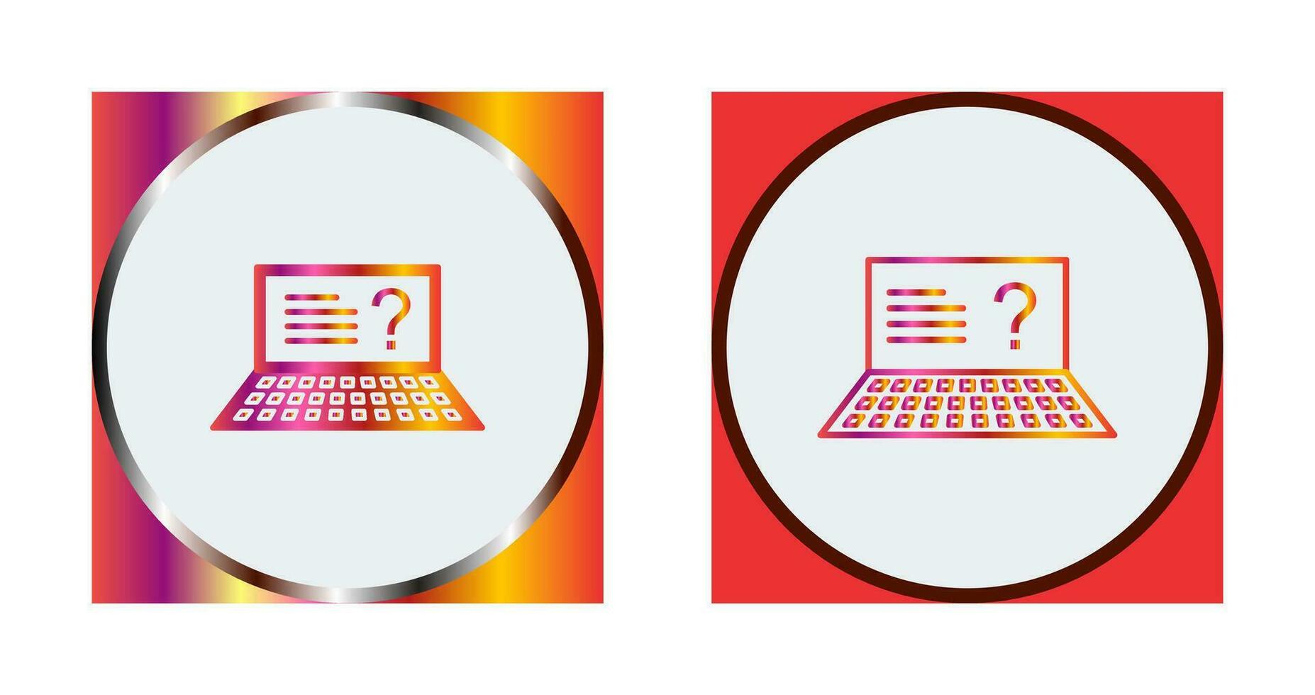 Unique Online Exam Vector Icon