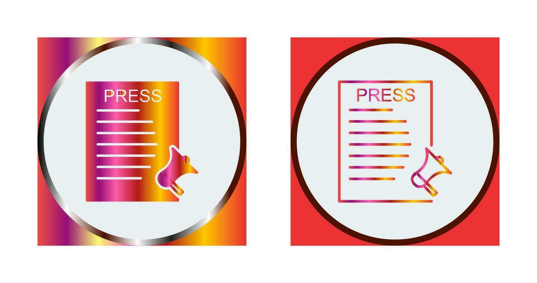Unique Press Releases Vector Icon